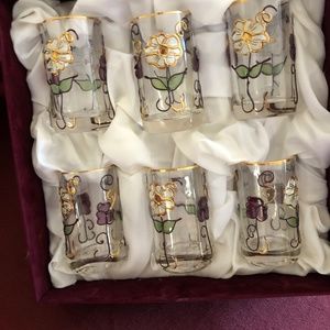 Set of 6 Vintage Hungarian Shot Glasses - Never used. in original packaging